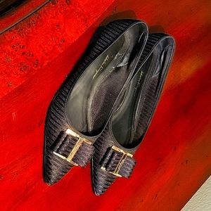 FERRAGAMO FLAT SHOES BLACK